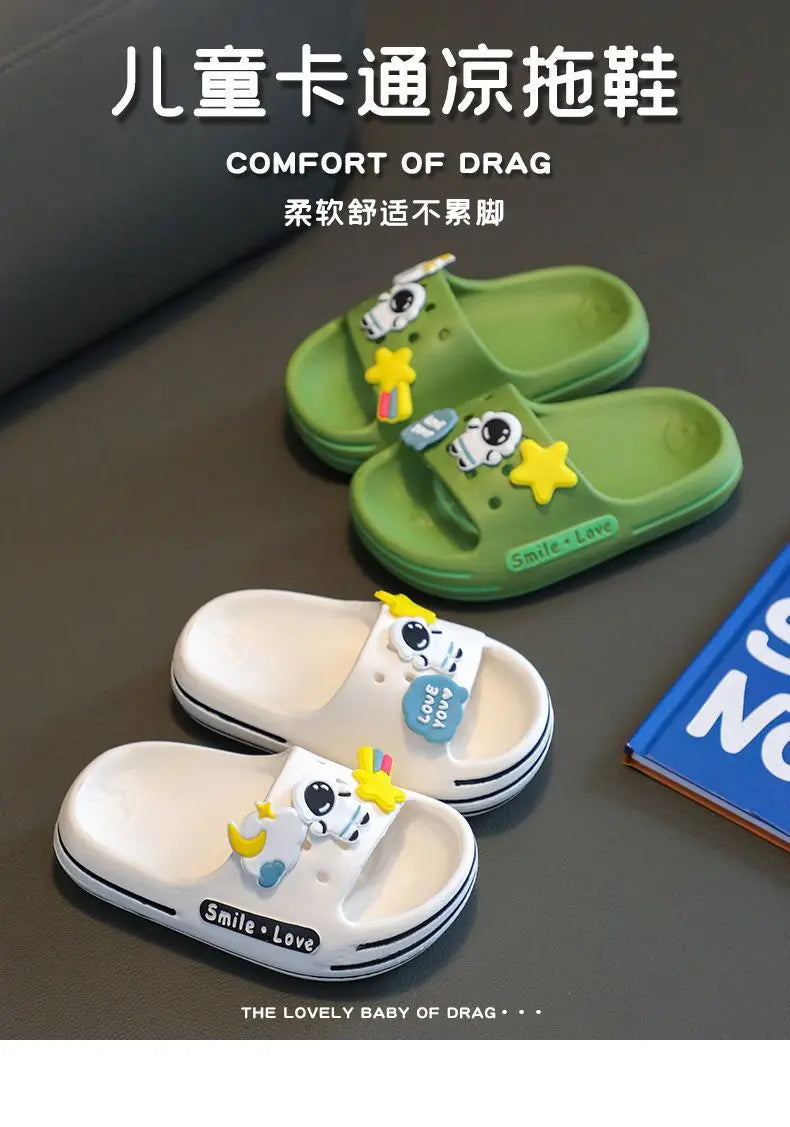 New Cute Astronaut Children's Home Indoor Slippers Anti-Slip Bathroom Baby Outdoor Sandals For Boys And Girls