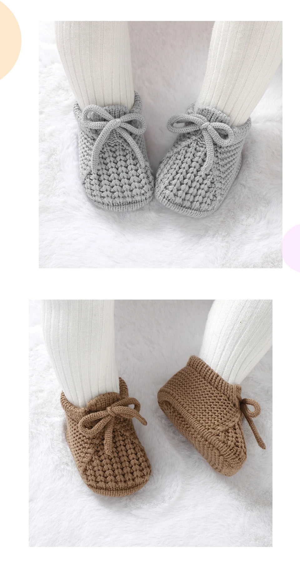 Newborn Baby Shoes Knitted Infant Boys Girls First Boots Fashion Solid Toddler Kid Bed Footwear 0-18M Warm Clothing Accessories