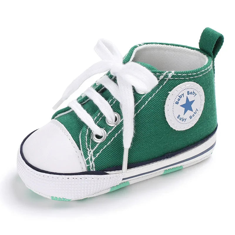 Canvas Sneakers Baby Boys Girls Shoes First Walkers Infant Toddler Anti-Slip Soft Sole Classical Newborn Baby Shoes 0-18 Months