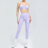 Yoga Sports Fitness Sets High Waist Hip-lifting Trousers Open Back Bra Suit Casual Running Workout Gym Leggings Sexy Sets Women - Idrilay 