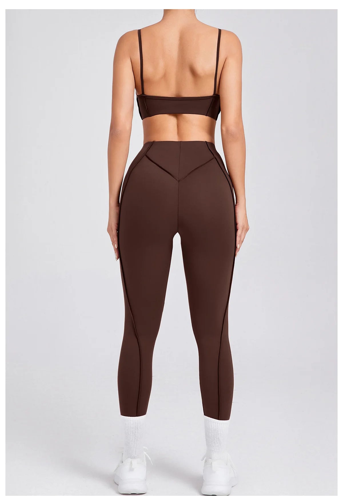 Yoga Sports Fitness Sets High Waist Hip-lifting Trousers Open Back Bra Suit Casual Running Workout Gym Leggings Sexy Sets Women - Idrilay 