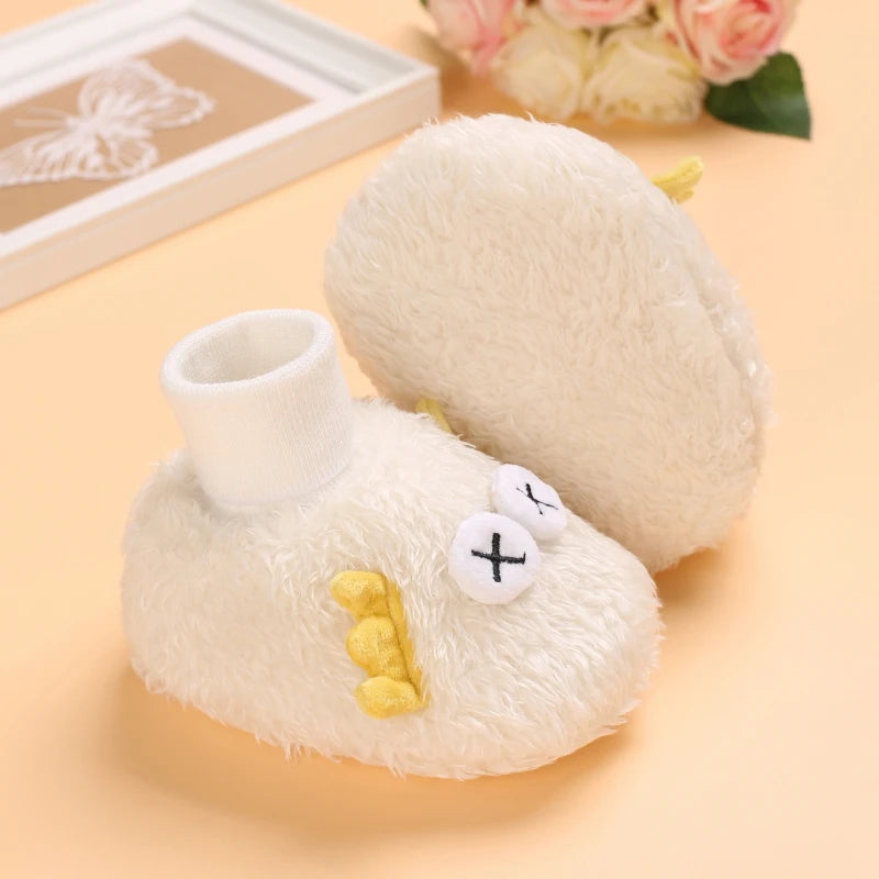 0-18M Lovely Warm Design Baby Girl Boy Toddler First Walkers Baby Shoes Soft Slippers Cute Shoes Winter Non-Slip Baby Warm Shoes