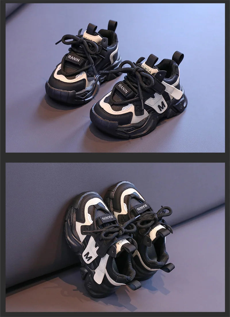 2024 Kids Sports Shoes Children Non-slip Lightweight Sneaker Children's Fourseason Breathable Boys Casual Walking Shoes