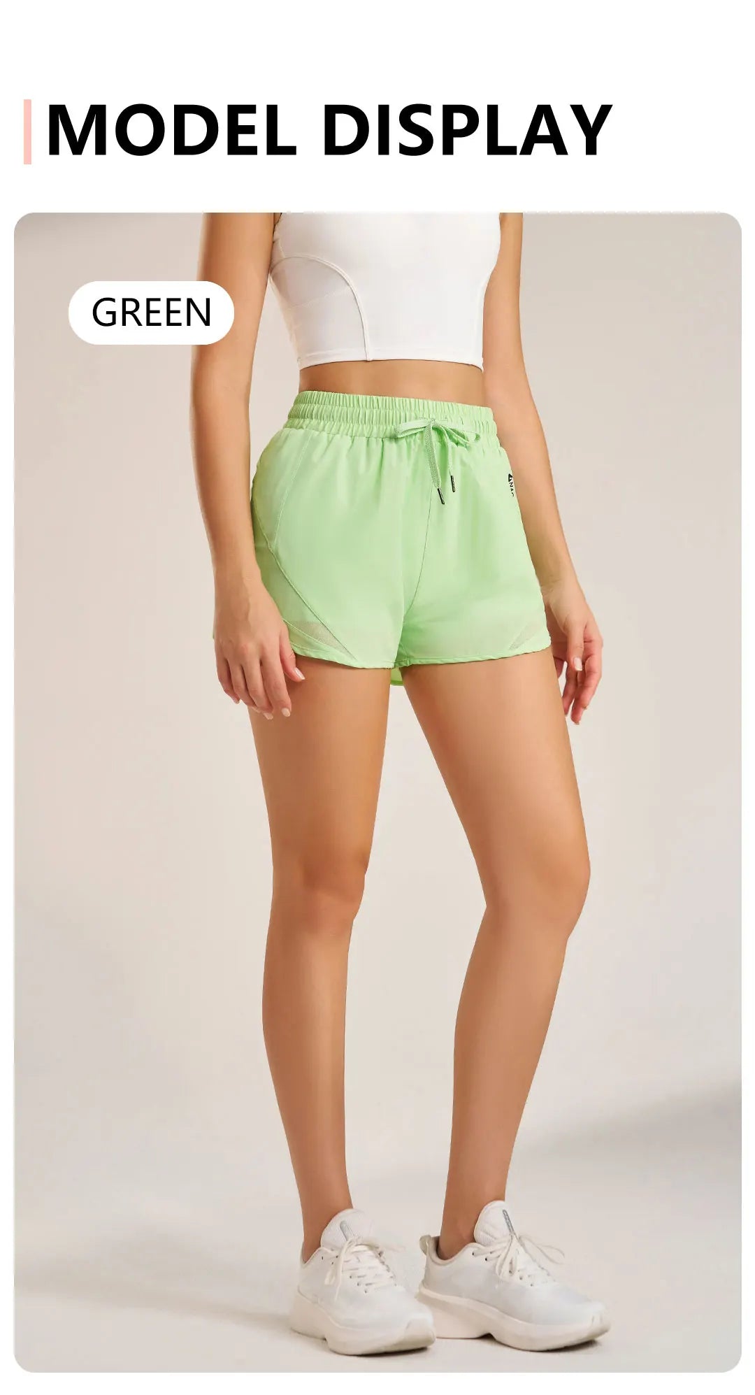 Sports shorts women's yoga fitness high waist loose three-quarter pants high elastic quick-drying breathable anti-glare - Idrilay 