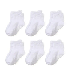 6 Pair Cotton Baby Anti-slip Boat Socks For Boys Girls Low Cut Floor Kids Toddler Sock With Rubber Grips For 0-7Years