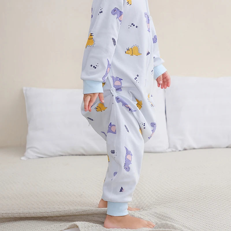 MICHLEY Spring Cotton Sleeping Bag Baby Sack Cartoon Sleepsack Pajamas Long Sleeve Sleepwear For Girls Boys Children 6M-6T