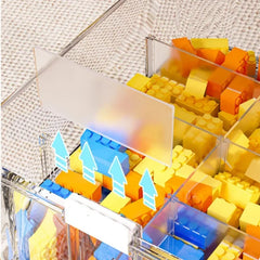 Lego Organizer Storage Box Kids Building Blocks Storage Boxes Adjustable Lego-Compatible Container Grid Children Toy Organizer