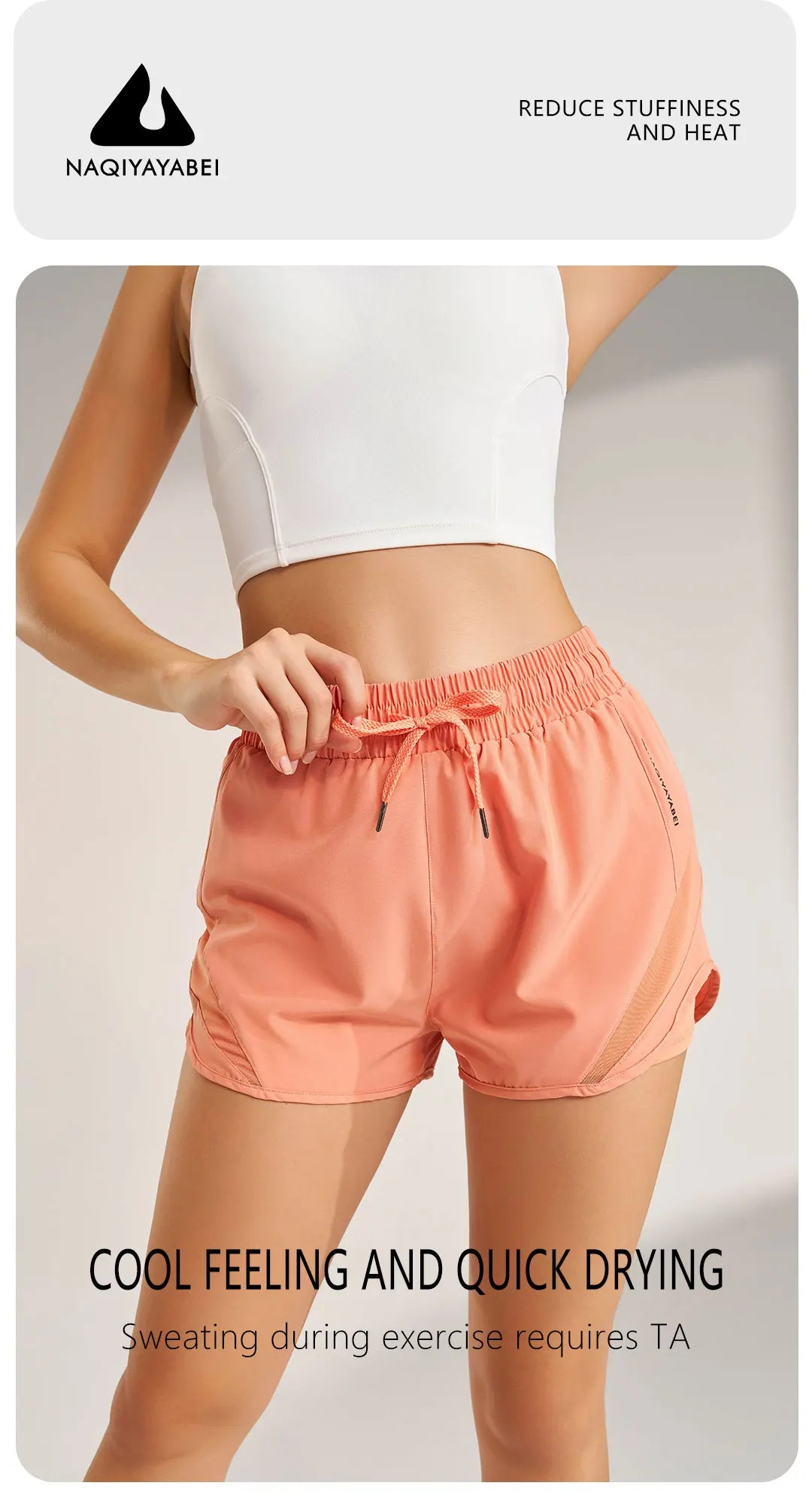 Sports shorts women's yoga fitness high waist loose three-quarter pants high elastic quick-drying breathable anti-glare - Idrilay 