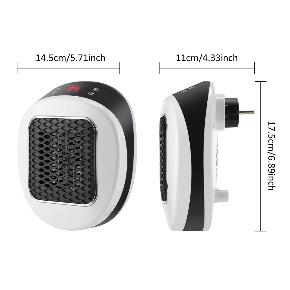 Portable Heater Electric Heater Plug in Wall Room Heater Home Appliance Heating Stove Mini Radiator Remote Warmer Machine 600W - Idrilay 