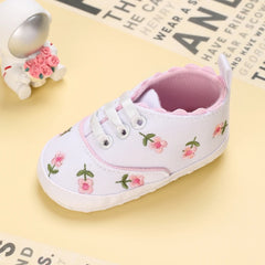 Baby Girl Shoes White Lace Floral Embroidered Soft Shoes Prewalker Walking Toddler Kids Shoes First Walker