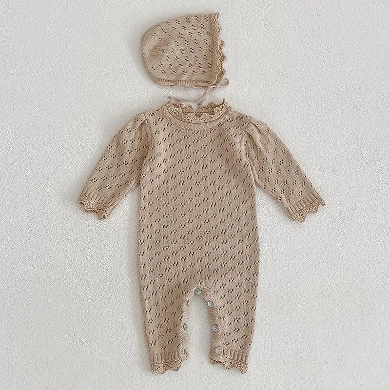 2024 New Autumn Infant Baby Girls Boys Knitted Jumpsuit Toddler Baby Girl Boys Long Sleeved Knitting Romper Children Clothes