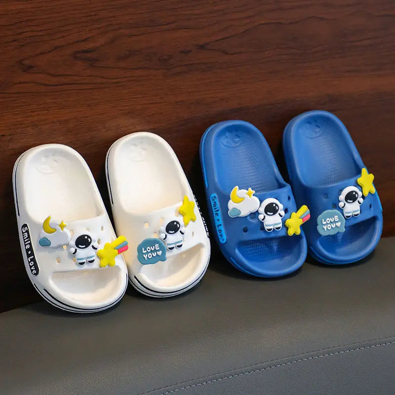 New Cute Astronaut Children's Home Indoor Slippers Anti-Slip Bathroom Baby Outdoor Sandals For Boys And Girls
