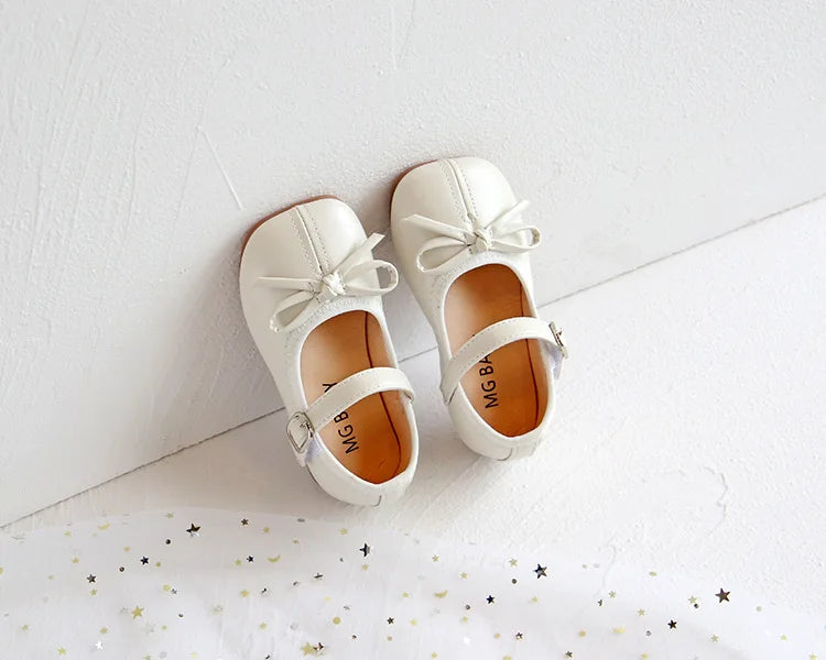 Fashion Mary Janes Shoes For Baby Butterfly Girls Flats Soft Singe Shoes For Kids Girls PU Leather Shoes - Idrilay 