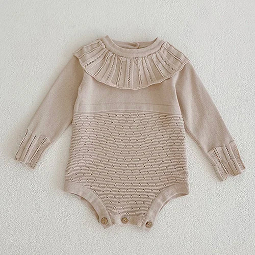 2024 New Autumn Infant Baby Girls Boys Knitted Jumpsuit Toddler Baby Girl Boys Long Sleeved Knitting Romper Children Clothes