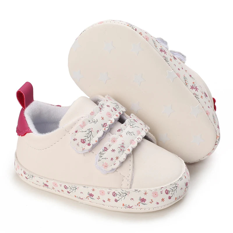 Baby Girl Shoes White Lace Floral Embroidered Soft Shoes Prewalker Walking Toddler Kids Shoes First Walker