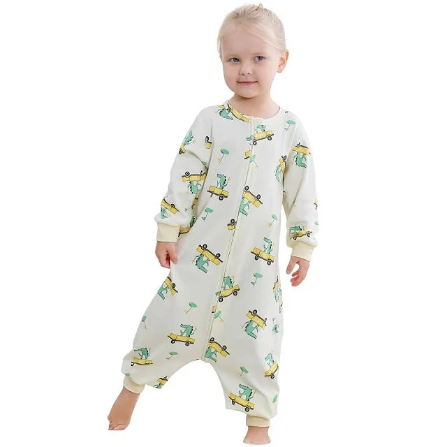 MICHLEY Spring Cotton Sleeping Bag Baby Sack Cartoon Sleepsack Pajamas Long Sleeve Sleepwear For Girls Boys Children 6M-6T