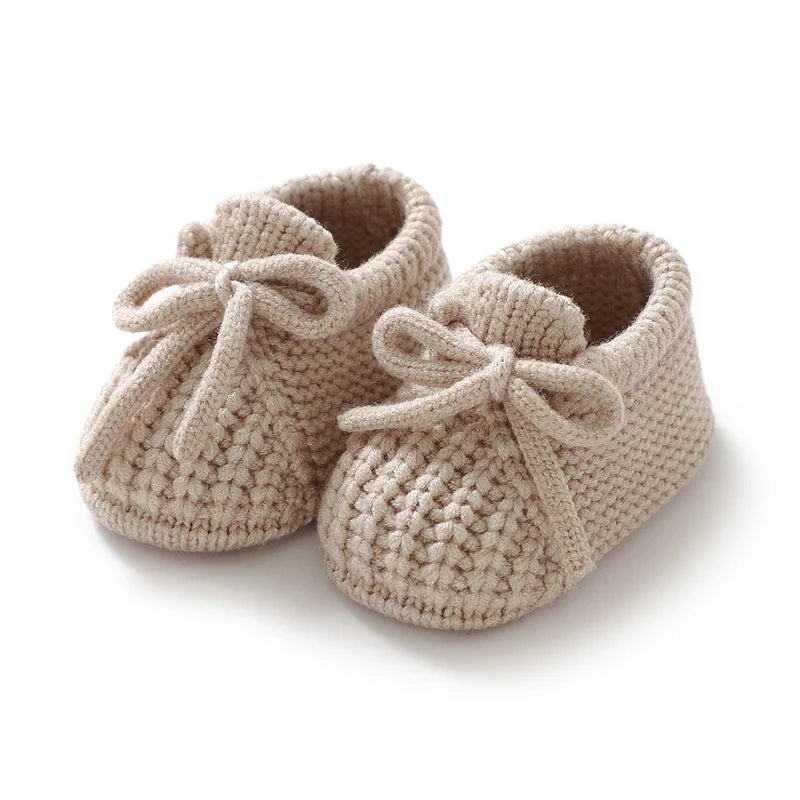 Newborn Baby Shoes Knitted Infant Boys Girls First Boots Fashion Solid Toddler Kid Bed Footwear 0-18M Warm Clothing Accessories