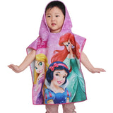 60*120 CM Baby Boys Girls Cartoon Mickey Cars Print Children Hooded Bath Towels Cloak Dry Absorbent Microfiber Bathrobes Pajamas