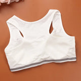 8-18Y Teenage Girls Training Bras Panties Student Kids Cotton Underwear Sets Young Children Padded Bra Vest+Panties Underclothes
