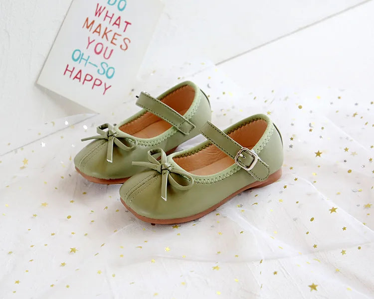 Fashion Mary Janes Shoes For Baby Butterfly Girls Flats Soft Singe Shoes For Kids Girls PU Leather Shoes - Idrilay 