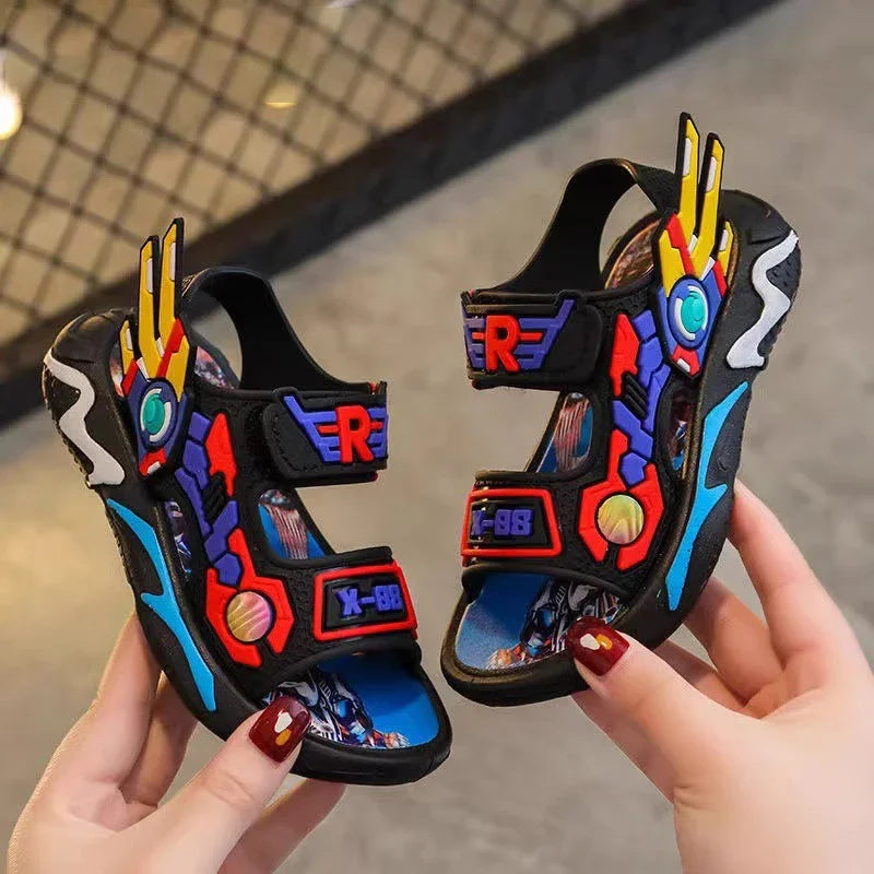 2025 New Summer  Kids' Sandals Boys' Shoes – Breathable Non-Slip Soft Sole Sports Beach Sandals for Toddler Boys and Children - Idrilay 