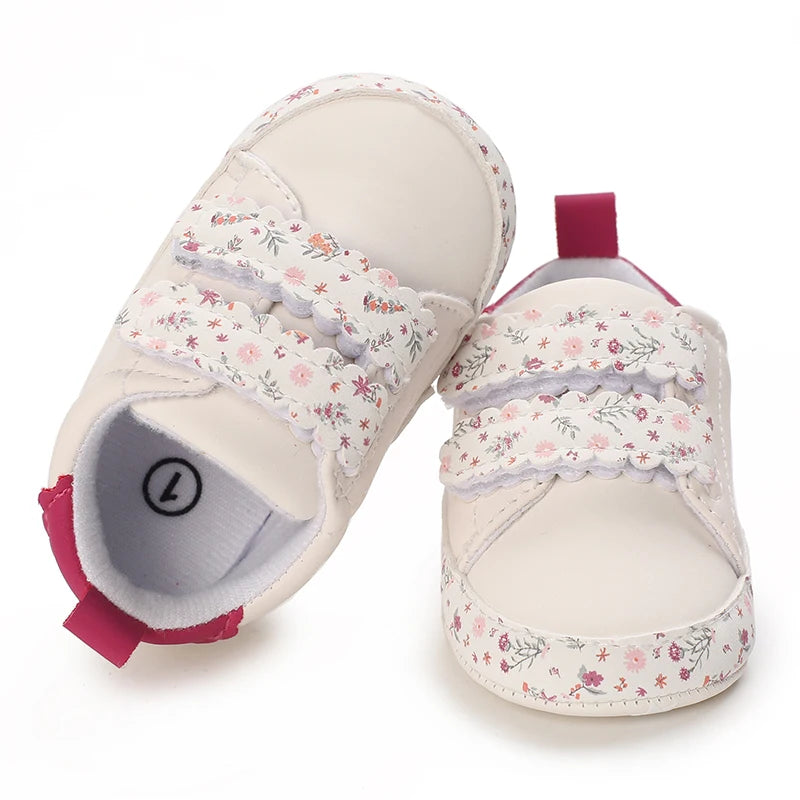 Baby Girl Shoes White Lace Floral Embroidered Soft Shoes Prewalker Walking Toddler Kids Shoes First Walker