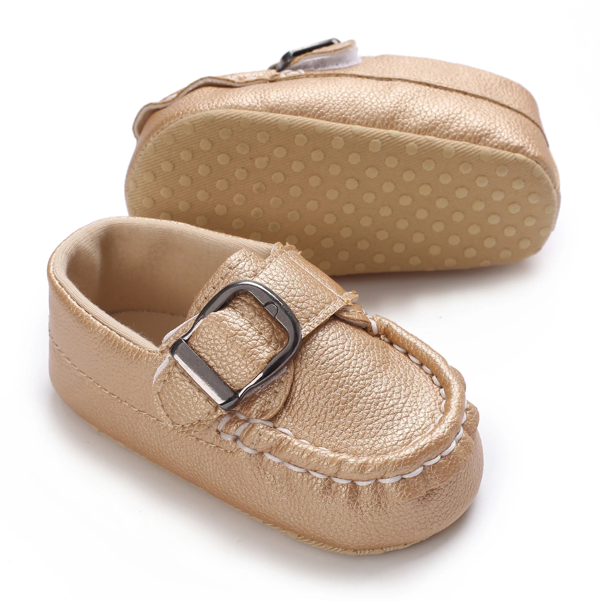 Cute Spring Newborn Golden Baby Shoes Non Slip Cloth Bottom Girl Shoes Elegant Breathable Casual Baby First Walking Shoes 0-18 M