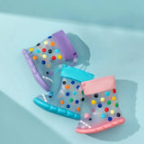 Anti-Slippery Rain Boots Kids Fashion Casual Waterproof Boys Girls Print Cartoon Children PVC Soft Soles Shoes 2023 Summer