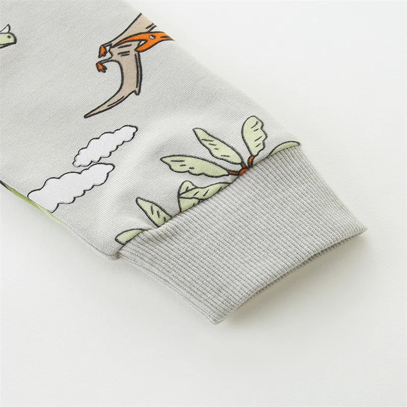 2-7T New Design Cotton Boys Sweatshirts Dinosaurs Fashion Children's Sport Shirts Long Sleeve Kids Autumn Spring Clothes