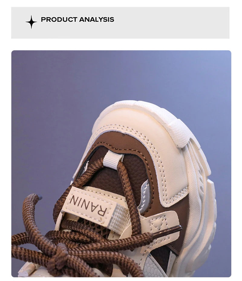 2024 Kids Sports Shoes Children Non-slip Lightweight Sneaker Children's Fourseason Breathable Boys Casual Walking Shoes