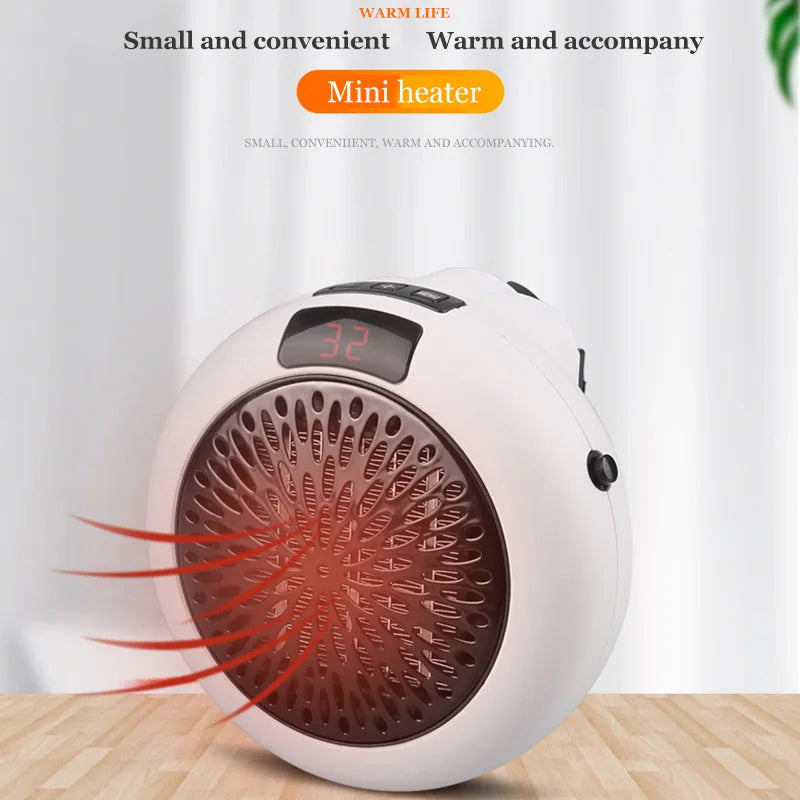 Electric Heater Portable Ptc Ceramic Hot Air Fan Household Desktop  Wall Mounted Round Home Mini Appliances Winter Heater - Idrilay 
