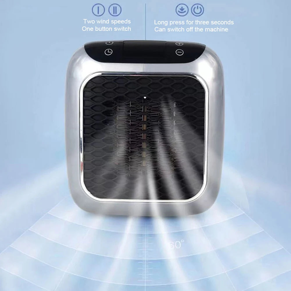 800W Portable Electric Heater Wall Outlet Small Space Heater with Adjustable Thermostat Room Heater Home Appliance Heating Stove - Idrilay 