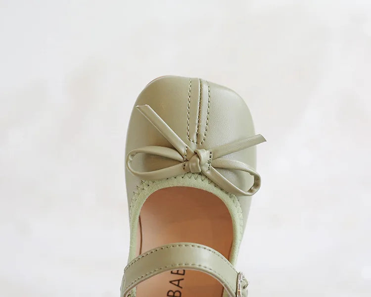 Fashion Mary Janes Shoes For Baby Butterfly Girls Flats Soft Singe Shoes For Kids Girls PU Leather Shoes - Idrilay 