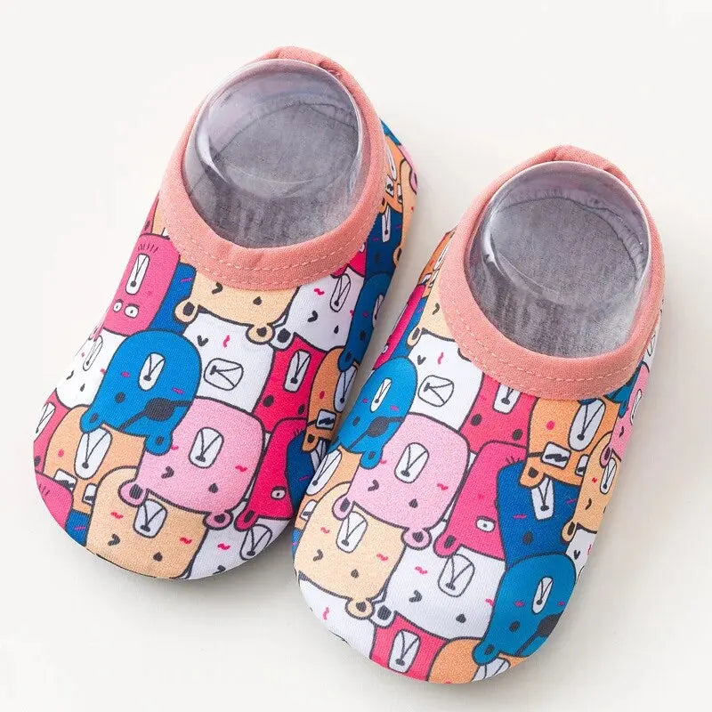 New Spring/summer Korean Fashion Cute Cartoon Multicolor Baby Boat Socks Soft Non-slip Glue 0-2 Years Old Toddler Shoes