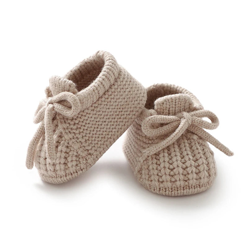 Newborn Baby Shoes Knitted Infant Boys Girls First Boots Fashion Solid Toddler Kid Bed Footwear 0-18M Warm Clothing Accessories