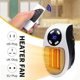 Portable Heater Electric Heater Plug In Wall Room Heater Home Appliance Heating Stove Mini Radiator Remote Warmer Machine 500W - Idrilay 