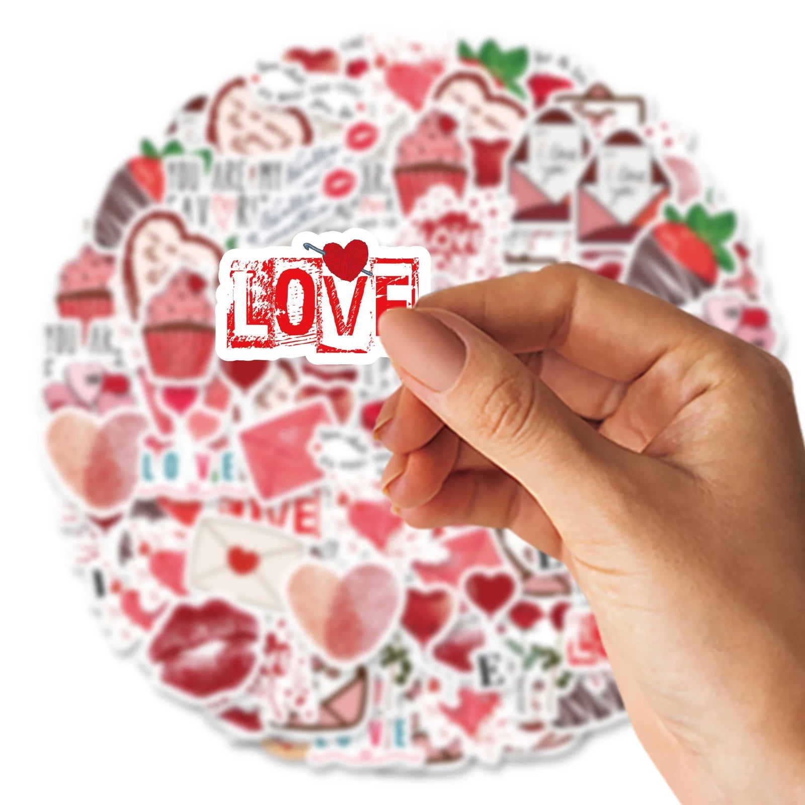46pcs Valentine's Day Theme Pattern Stickers, Suitable for Valentine Parties, Photo Albums, Notebooks, Phone Cases, Water Bottle - Idrilay 