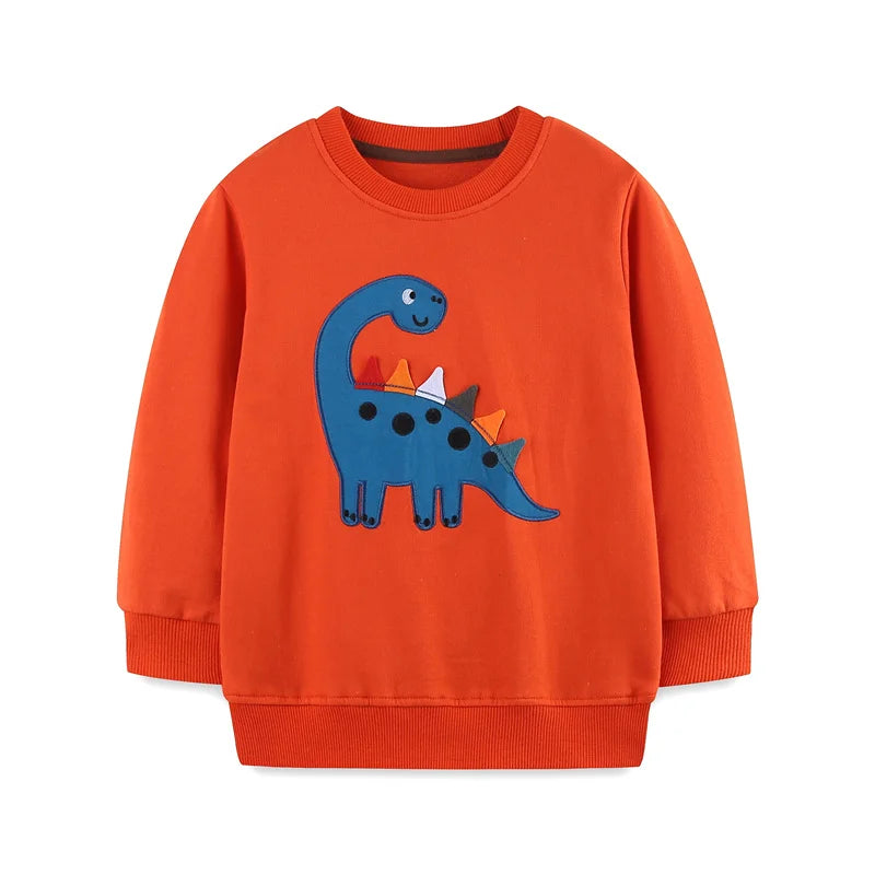 2-7T New Design Cotton Boys Sweatshirts Dinosaurs Fashion Children's Sport Shirts Long Sleeve Kids Autumn Spring Clothes
