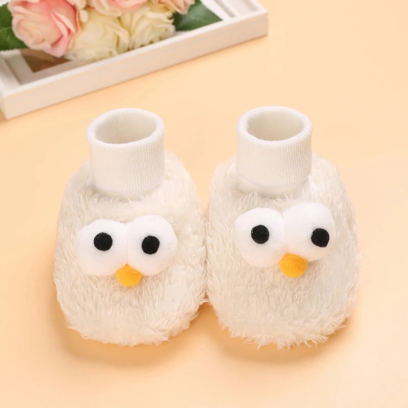 0-18M Lovely Warm Design Baby Girl Boy Toddler First Walkers Baby Shoes Soft Slippers Cute Shoes Winter Non-Slip Baby Warm Shoes