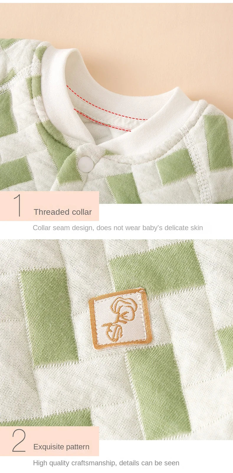 Baby Bodysuit Warm Cotton Outerwear Baby Underwear with Cotton Cladding Creeper Newborn Clothing Spring and Autumn