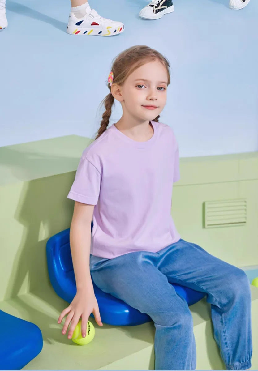 New 2025 Summer Casual Children's Goose Brother Korean T-shirt Boys T Shirt Boys Clothes Print Cotton T Shirts Kids Clothes