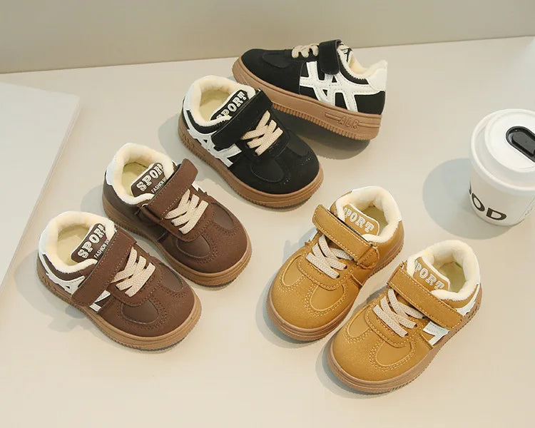 Children's Casual Cotton Shoes 2025 Autumn Winter New Boys Girls Retro Sports Shoes Kids Toddler Non-Slip Comfortable Sneakers - Idrilay 
