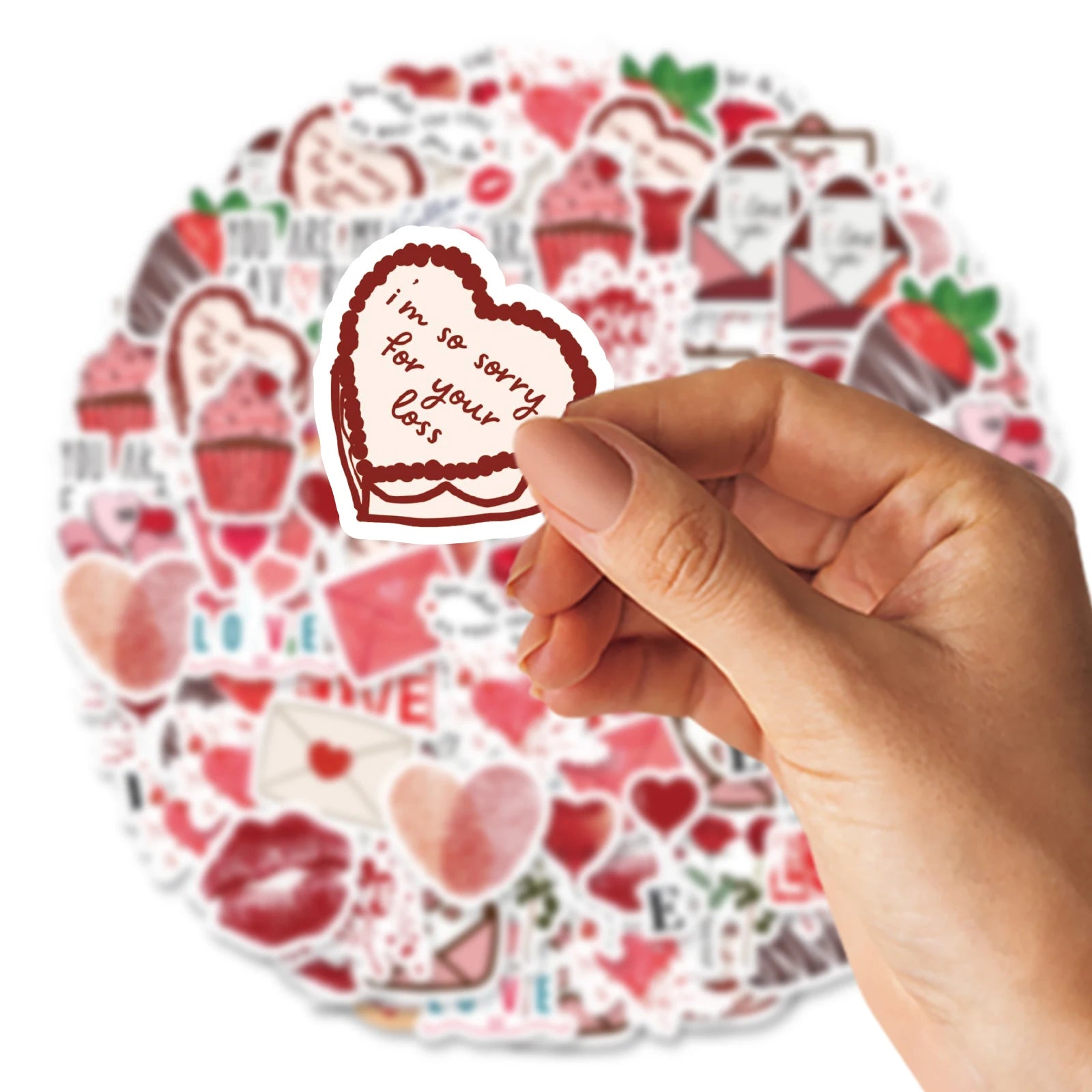 46pcs Valentine's Day Theme Pattern Stickers, Suitable for Valentine Parties, Photo Albums, Notebooks, Phone Cases, Water Bottle - Idrilay 