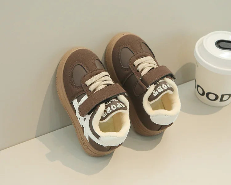 Children's Casual Cotton Shoes 2025 Autumn Winter New Boys Girls Retro Sports Shoes Kids Toddler Non-Slip Comfortable Sneakers - Idrilay 