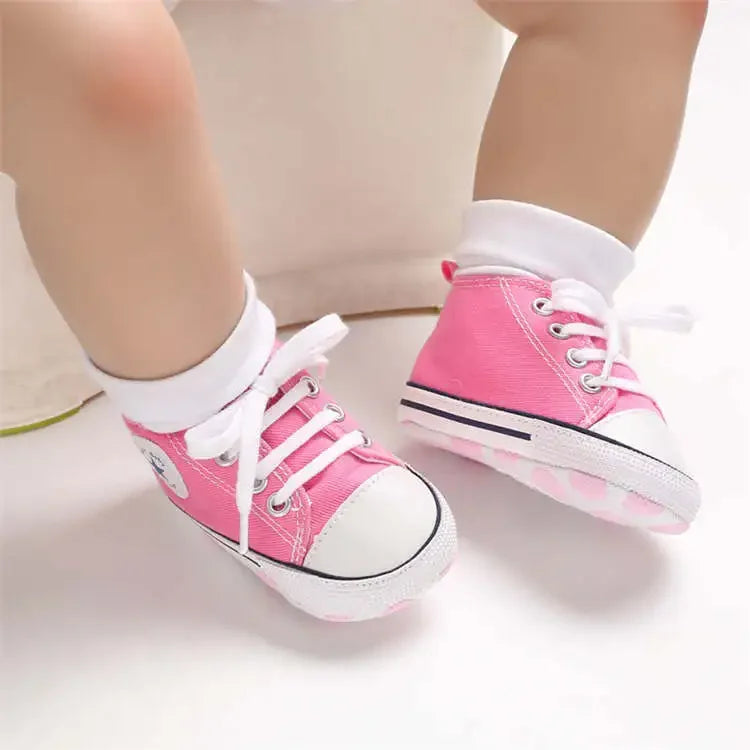 Canvas Sneakers Baby Boys Girls Shoes First Walkers Infant Toddler Anti-Slip Soft Sole Classical Newborn Baby Shoes 0-18 Months