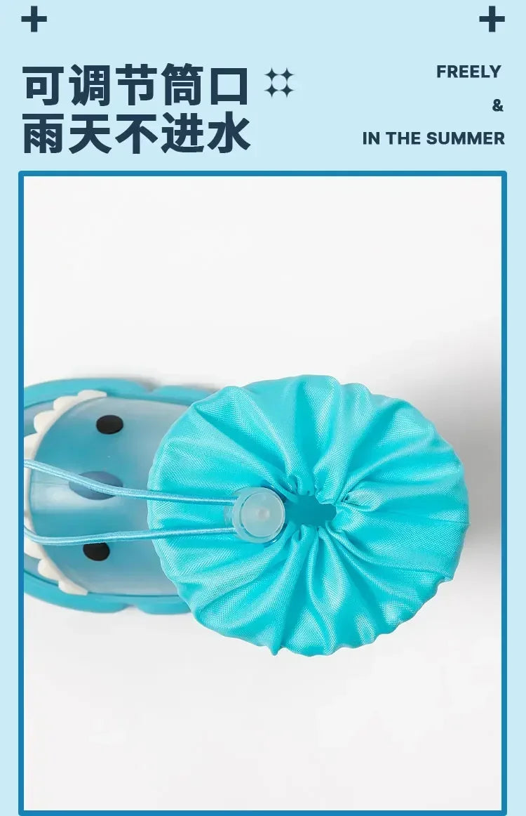 Anti-Slippery Rain Boots Kids Fashion Casual Waterproof Boys Girls Print Cartoon Children PVC Soft Soles Shoes 2023 Summer