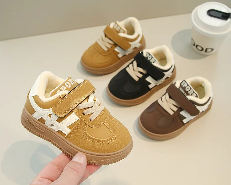 Children's Casual Cotton Shoes 2025 Autumn Winter New Boys Girls Retro Sports Shoes Kids Toddler Non-Slip Comfortable Sneakers - Idrilay 