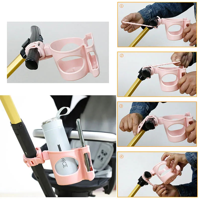 Baby Stroller Accessories Cup Mobile Phone Holder Children Tricycle Bicycle Cart Bottle Rack Milk Water Pushchair Carriage Buggy