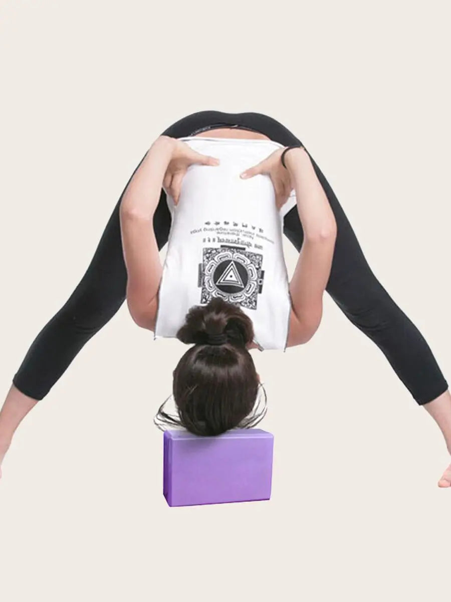 High Density Yoga Blocks -Firm EVA Foam Bricks - Gymnastics Block for Muscle Pain and Stress Purple - Idrilay 