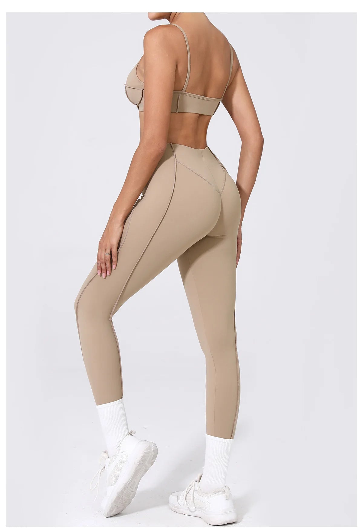 Yoga Sports Fitness Sets High Waist Hip-lifting Trousers Open Back Bra Suit Casual Running Workout Gym Leggings Sexy Sets Women - Idrilay 